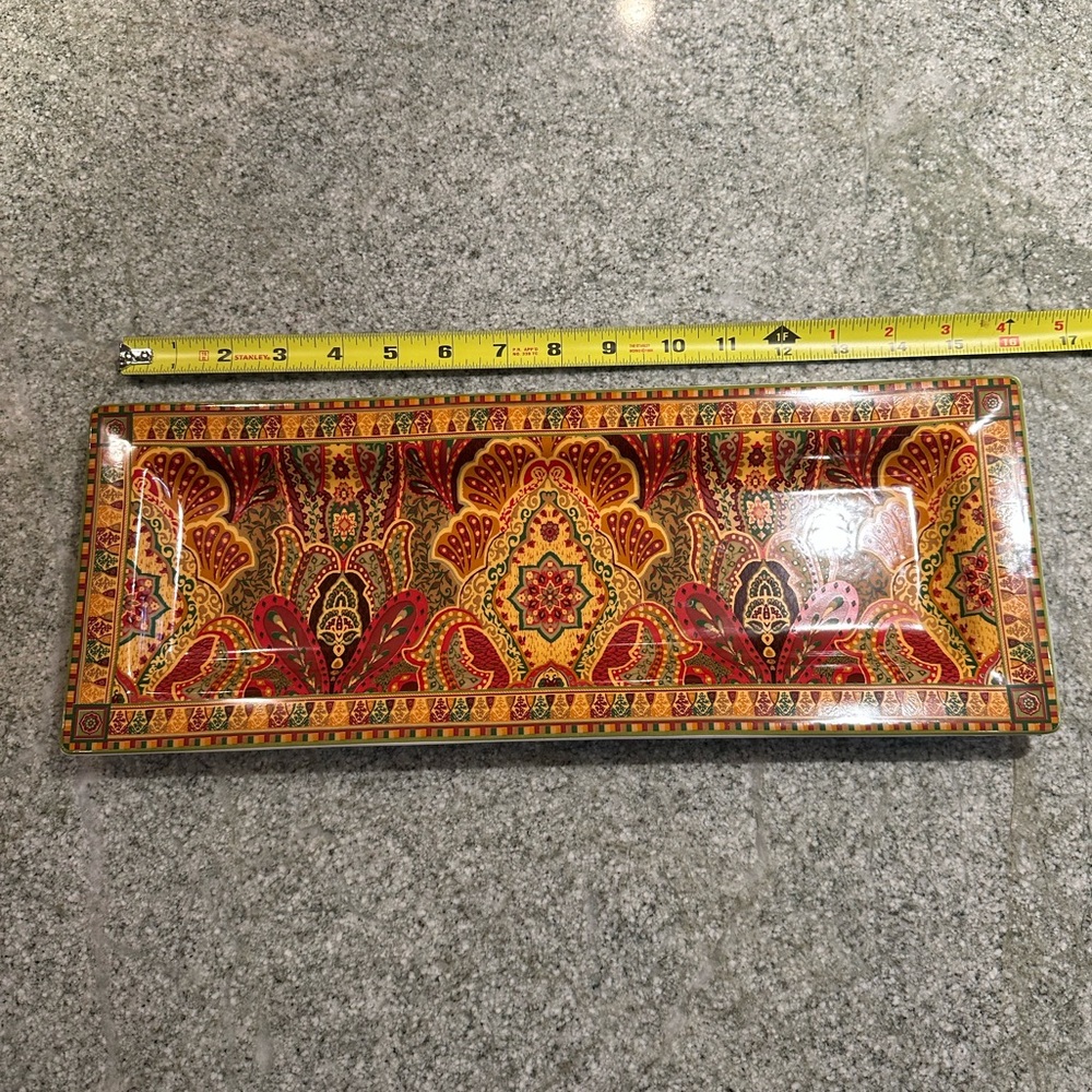 NWOT Colorful Rectangular Platter - Picture 6 of 11